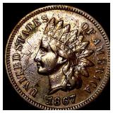 1867 Indian Head Cent NEARLY UNCIRCULATED