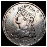 1837 Capped Bust Half Dollar NEARLY UNCIRCULATED