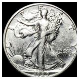 1929-D Silver Walking Liberty Half Dollar NEARLY U
