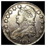1825 Capped Bust Half Dollar NEARLY UNCIRCULATED