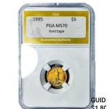 1995 $5 Gold Half Eagle PGA MS70 Gold Eagle