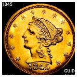 1845 $2.50 Gold Quarter Eagle UNCIRCULATED