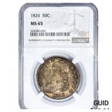 1826 Capped Bust Half Dollar NGC MS65