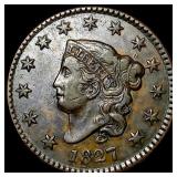 1827 Coronet Head Large Cent NEARLY UNCIRCULATED