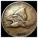 1858 Copper-Nickel Flying Eagle Cent ABOUT UNCIRCU