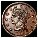 1855 Braided Hair Large Cent UNCIRCULATED
