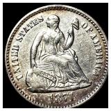 1871 Silver Half Dime CLOSELY UNCIRCULATED