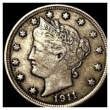 1911 Liberty Head Nickel NEARLY UNCIRCULATED