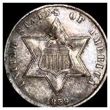1859 Silver Three-Cent Piece HIGH GRADE