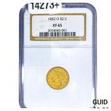1852-O $2.50 Gold Quarter Eagle NGC XF45