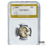 1948 Washington Silver Quarter PGA MS67+