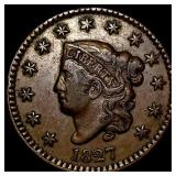 1827 Coronet Head Large Cent NEARLY UNCIRCULATED