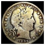 1892 Silver Half Dollar (Barber) NICELY CIRCULATED