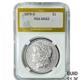 1879-O Morgan Silver Dollar PGA MS63