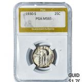 1930-S Standing Liberty Quarter PGA MS65