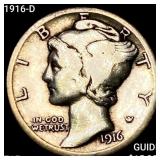 1916-D Mercury Dime NICELY CIRCULATED