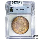 1897-O Morgan Silver Dollar ICG MS62
