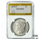 1879-O Morgan Silver Dollar PGA MS63