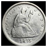 1875-S Silver Twenty Cents CLOSELY UNCIRCULATED