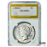 1926-D Morgan Silver Dollar PGA MS64