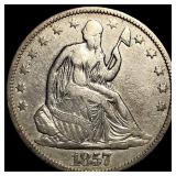 1857 Seated Liberty Half Dollar ABOUT UNCIRCULATED