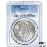 1887-O Morgan Silver Dollar PCGS MS64