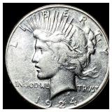 1924-S Silver Peace Dollar NEARLY UNCIRCULATED
