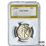 1946 Walking Liberty Half Dollar PGA MS67