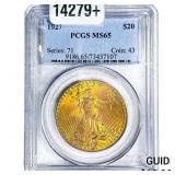 1927 $20 Gold Double Eagle PCGS MS65
