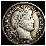 1909-D Silver Barber Dime NEARLY UNCIRCULATED