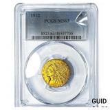 1912 $5 Gold Half Eagle PCGS MS63