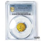 1908 $2.50 Gold Quarter Eagle PCGS AU55