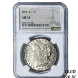 1889-CC Morgan Silver Dollar NGC AU53