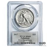 2017 $25 Palladium 1oz PCGS MS69