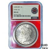 1878 8TF Morgan Silver Dollar NGC MS62 VAM-18