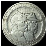 1936 Silver Gettysburg Half Dollar CHOICE AU