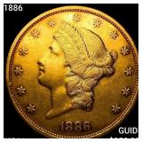1886 $20 Gold Double Eagle UNCIRCULATED