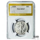 1939 Walking Liberty Half Dollar PGA MS67