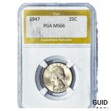 1947 Washington Silver Quarter PGA MS66