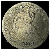 1858-O Silver Seated Liberty Half Dollar  NICELY