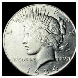 1934-S Silver Peace Dollar CLOSELY  UNCIRCULATED