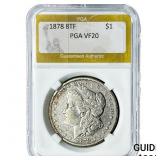 1878 8TF Morgan Silver Dollar PGA VF20