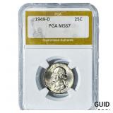1949-D Washington Silver Quarter PGA MS67