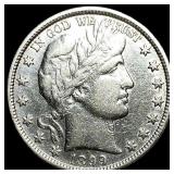 1899 Silver Barber Half Dollar NEARLY UNCIRCULATED