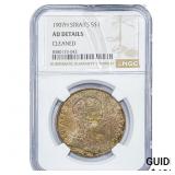 1907-H Straits Settlements Silver 1 Dollar NGC AU