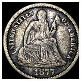 1877 Seated Liberty Dime ABOUT UNCIRCULATED
