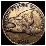 1858 Copper-Nickel Flying Eagle Cent ABOUT UNCIRCU