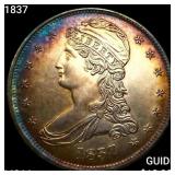 1837 Capped Bust Half Dollar CHOICE BU+