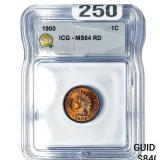 1900 Indian Head Cent ICG MS64 RD