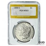 1890-S Morgan Silver Dollar PGA MS63